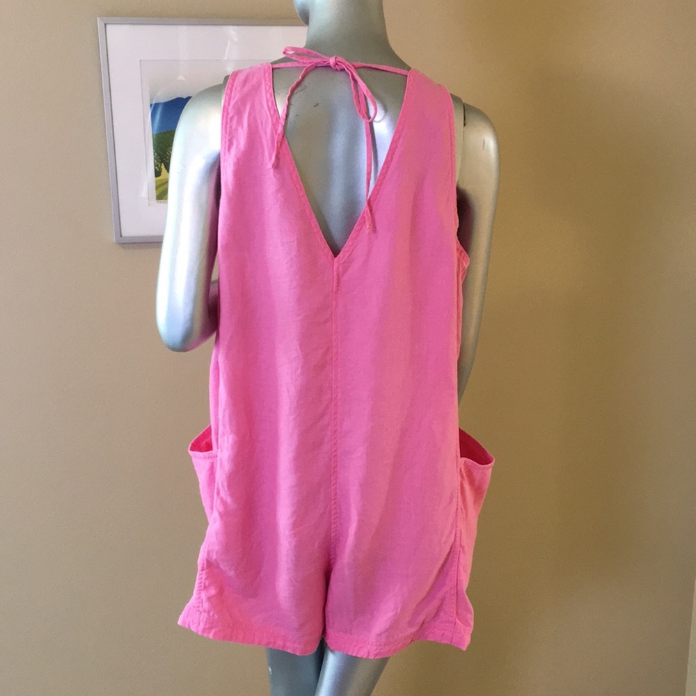 ATHLETA | Retreat Linen Romper In Raphanus Pink 🩷 - Picture 11 of 16